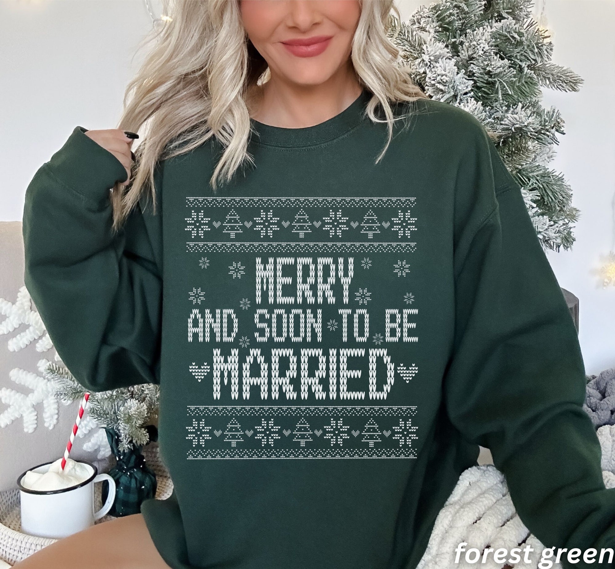 Merry & Married: Ugly Christmas Sweaters for Couples & Engagement Gift image 3