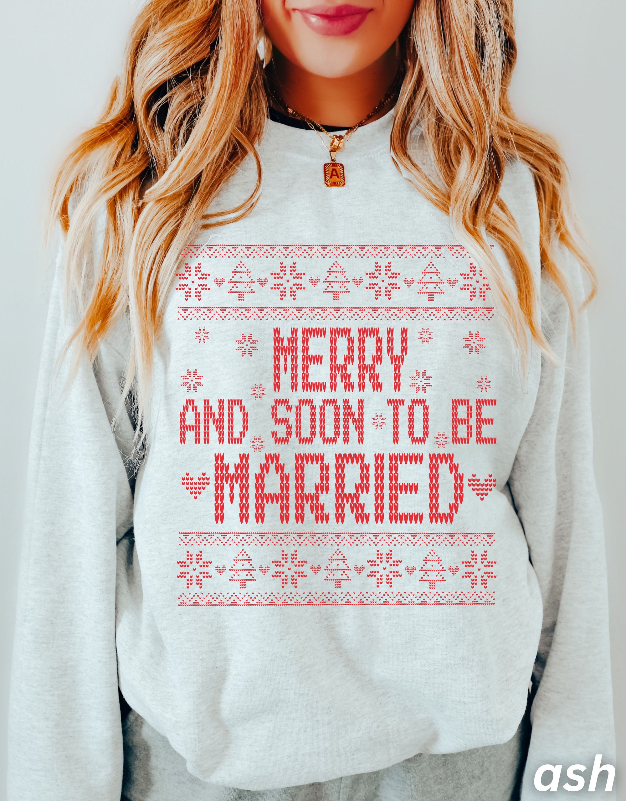 Merry & Married: Ugly Christmas Sweaters for Couples & Engagement Gift image 1