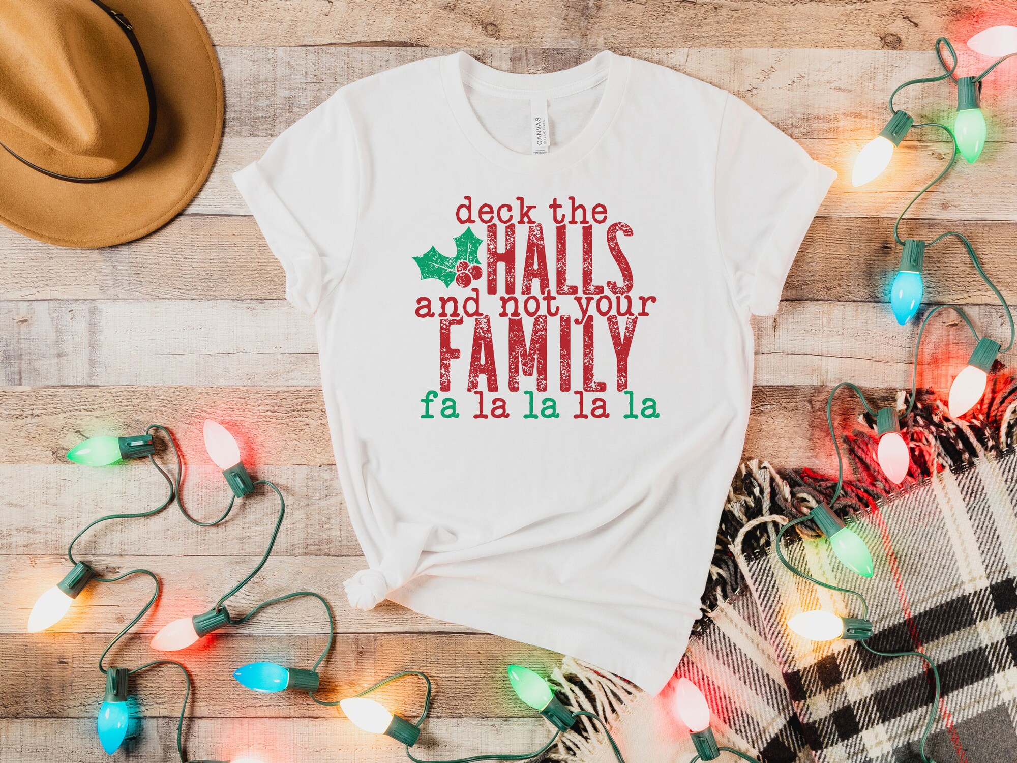 Funny 'Deck The Halls' Christmas Shirt: Sarcastic Holiday Gift Tee image 1