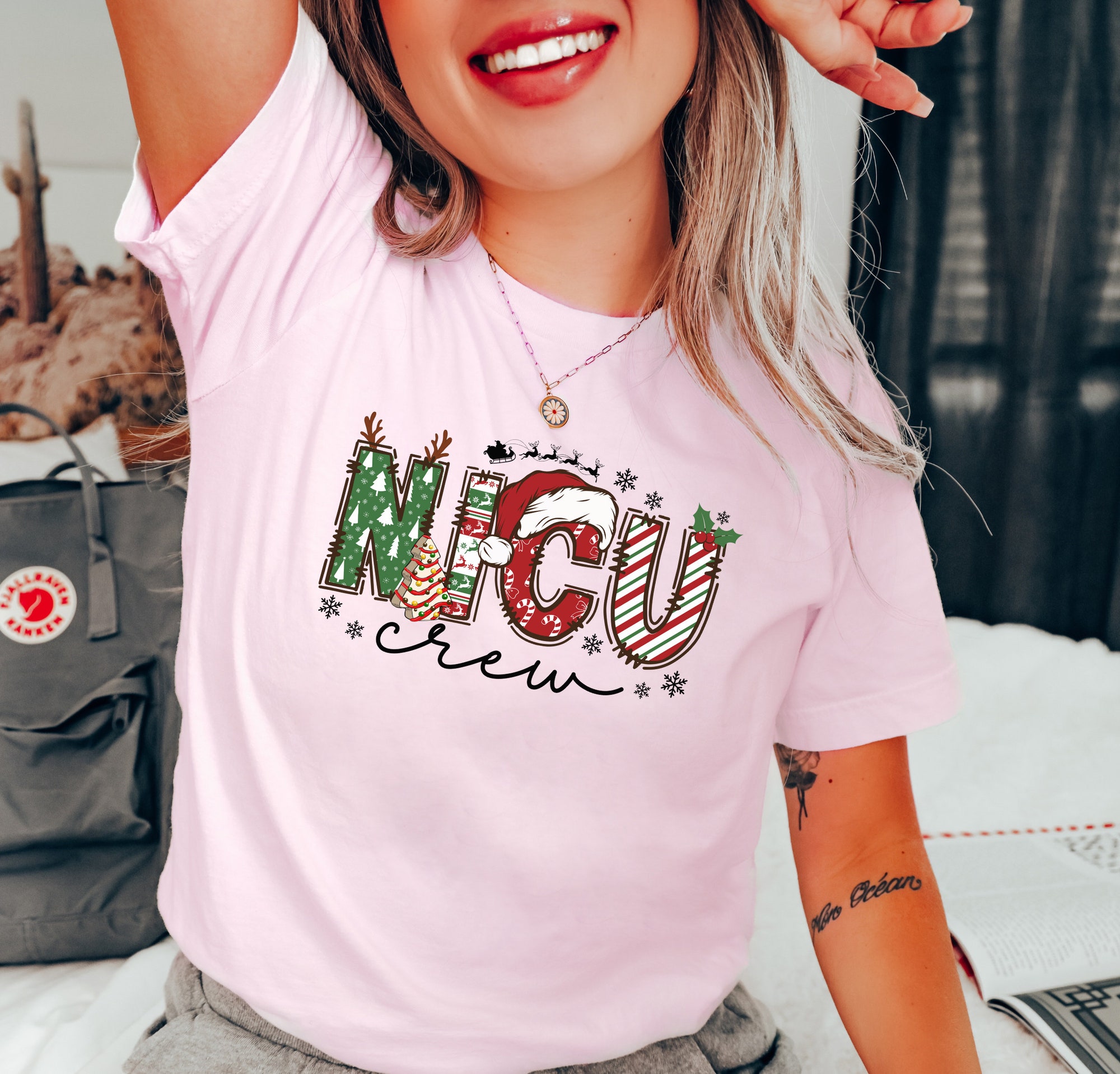 NICU Nurse Crew Christmas Shirts: Holiday ICU Nurse Gifts image 2