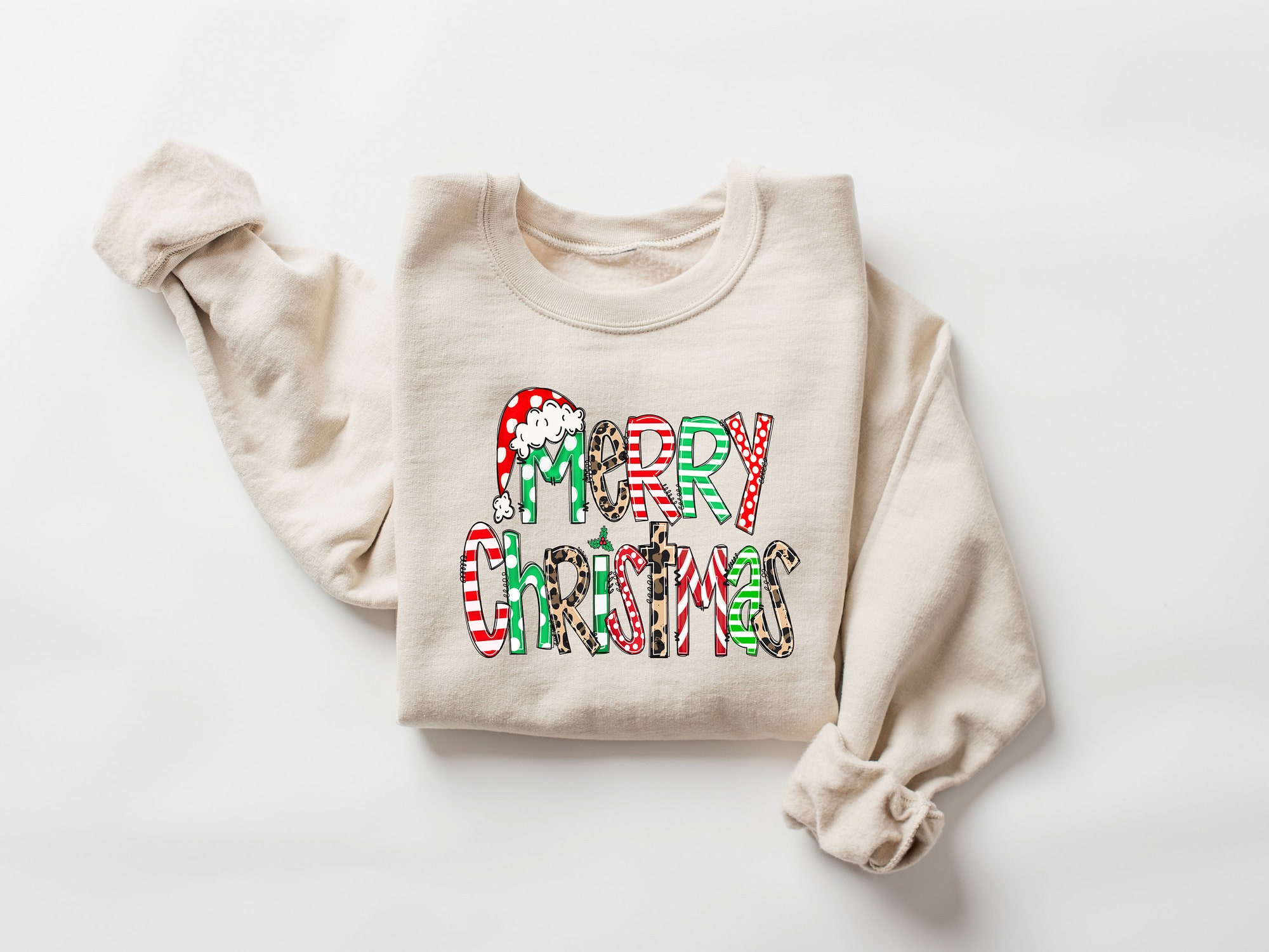 Merry Christmas Sweatshirt | Winter Holiday Hoodie image 1