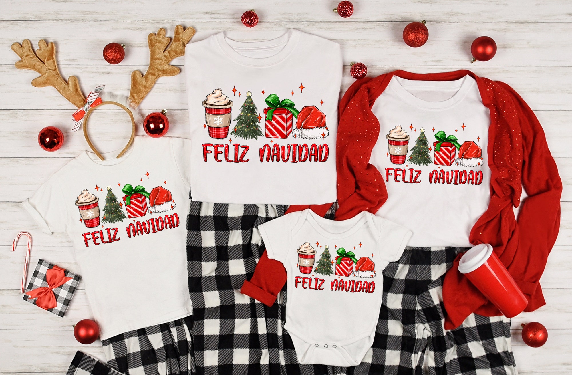 Feliz Navidad - Matching Spanish Christmas Shirts image 0