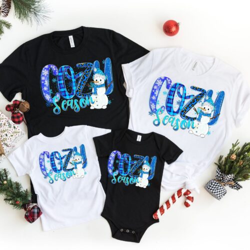 Cozy Season - Snowmen & Christmas Matching Shirts image 0