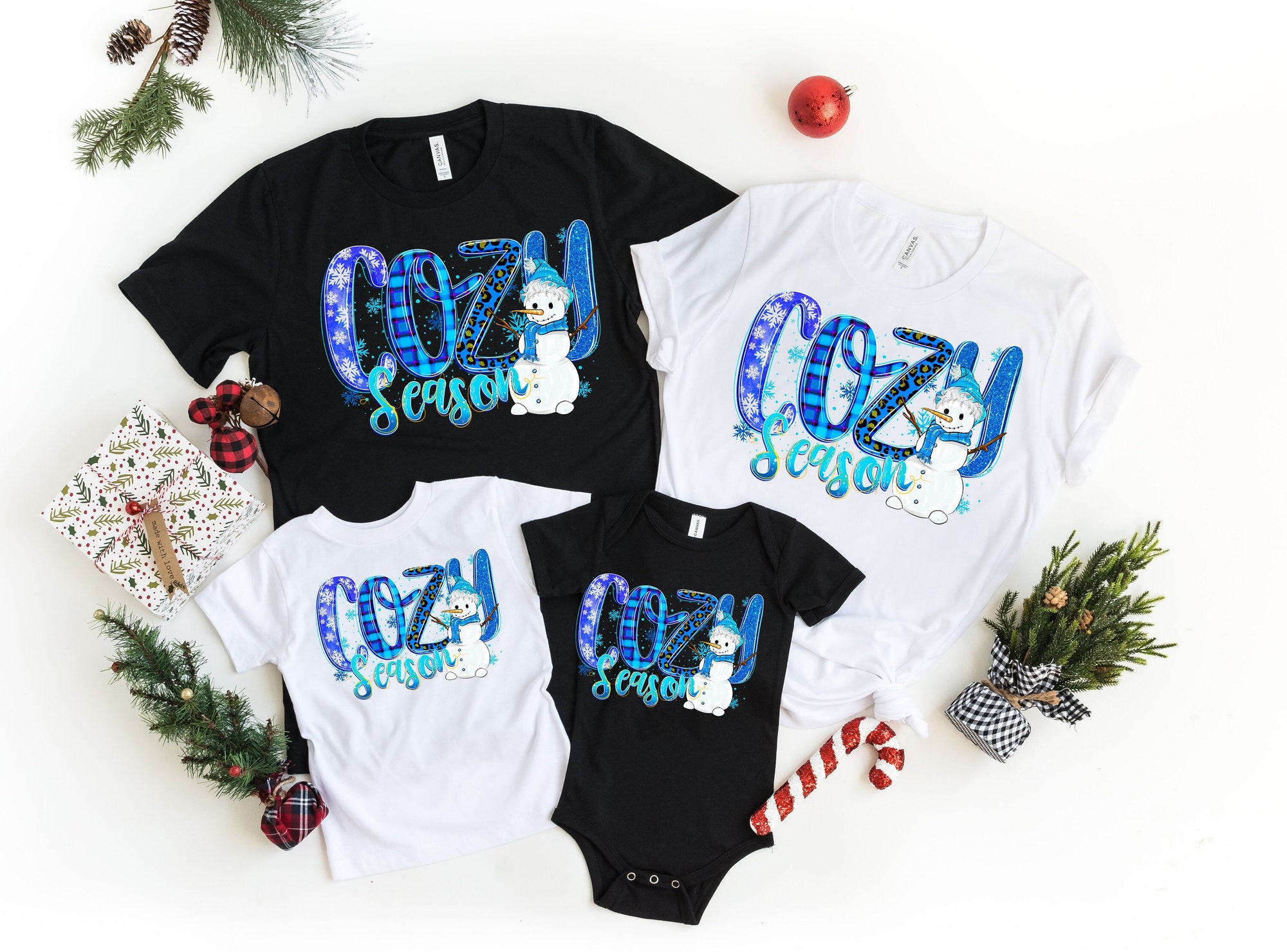 Cozy Season - Snowmen & Christmas Matching Shirts image 0
