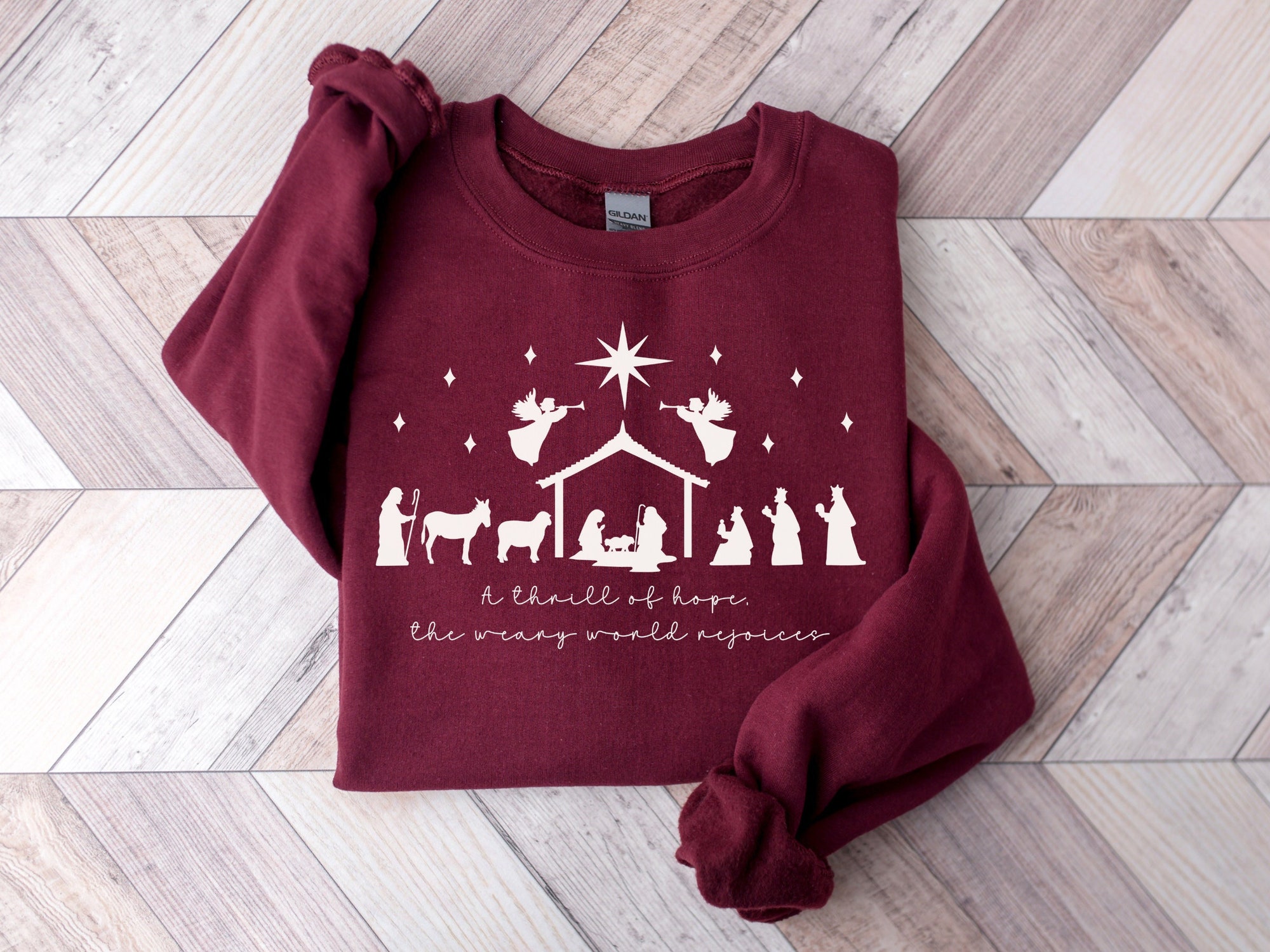 Christian Christmas Sweatshirt - Faith-inspired Holiday Style image 0