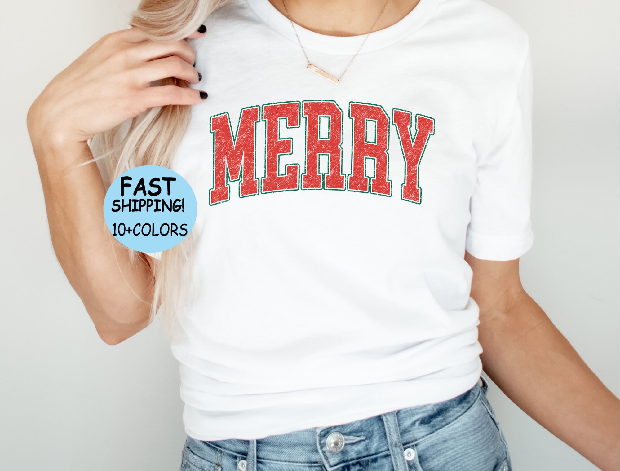 Retro Merry Sweater Christmas Hoodie Xmas Women Shirt image 6