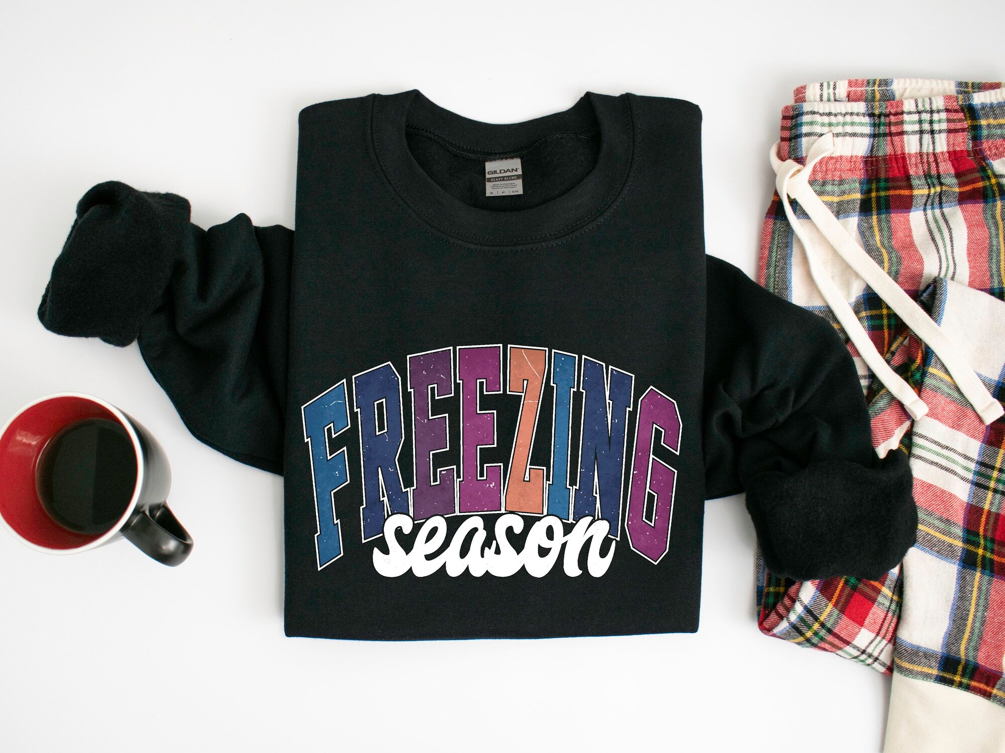 Freezin' Season Shirt | Winter and Christmas Tee Merry Christmas Gift image 2