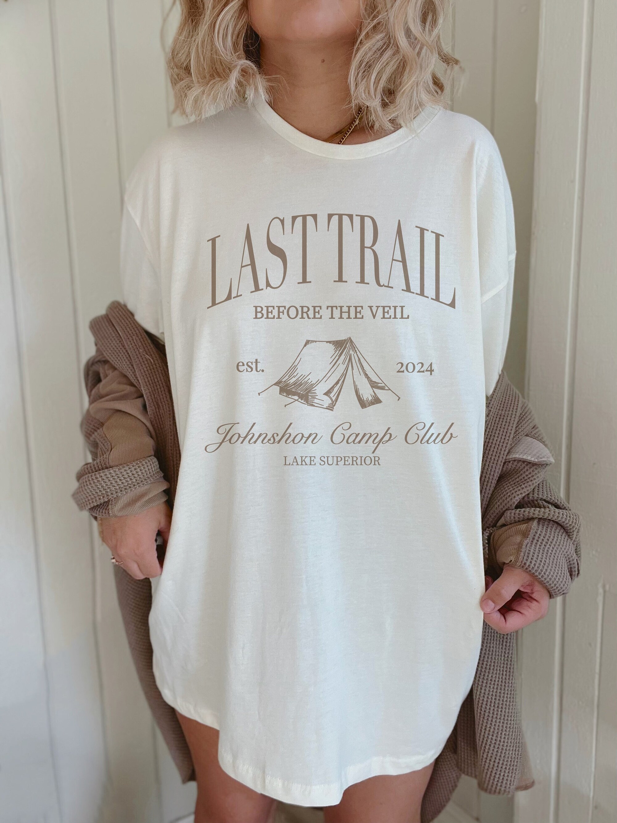 Trendy Camp Bachelorette Shirt - Custom Last Trail Tee image 0