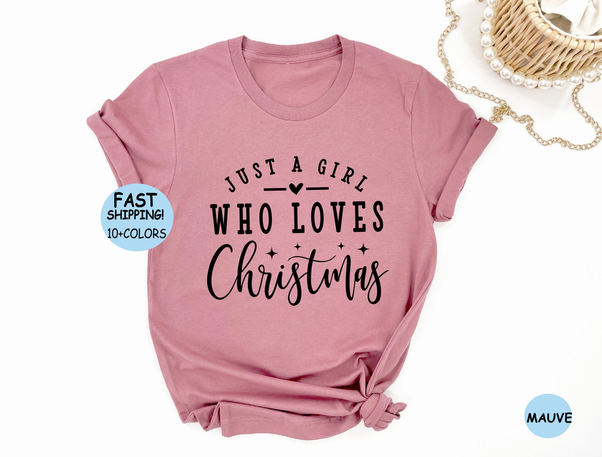 Just A Girl Who Loves Christmas Sweatshirt image 4