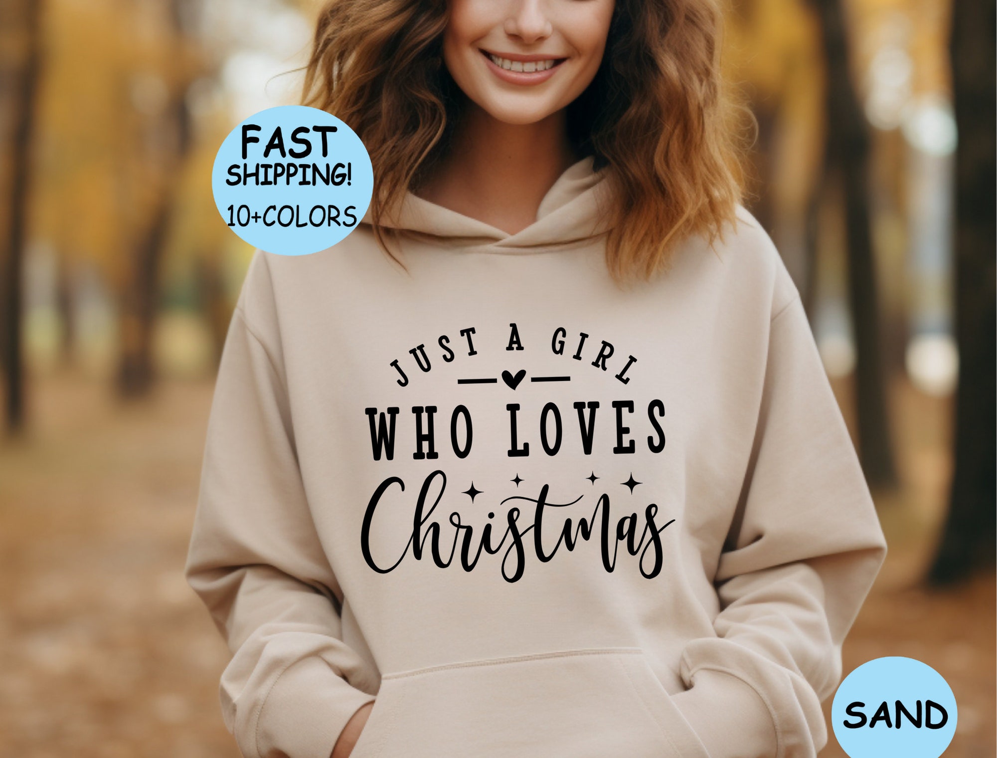 Just A Girl Who Loves Christmas Sweatshirt image 8