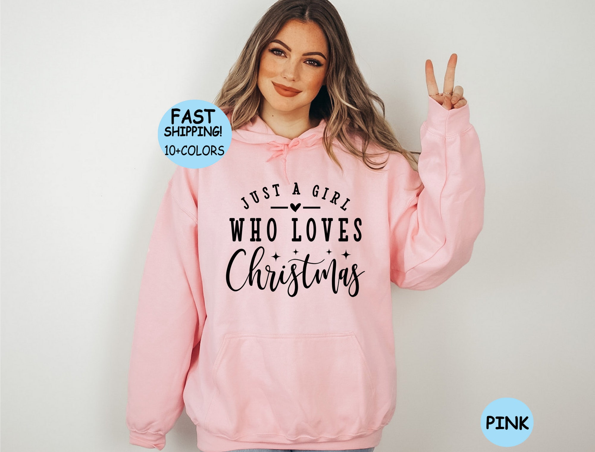 Just A Girl Who Loves Christmas Sweatshirt image 9