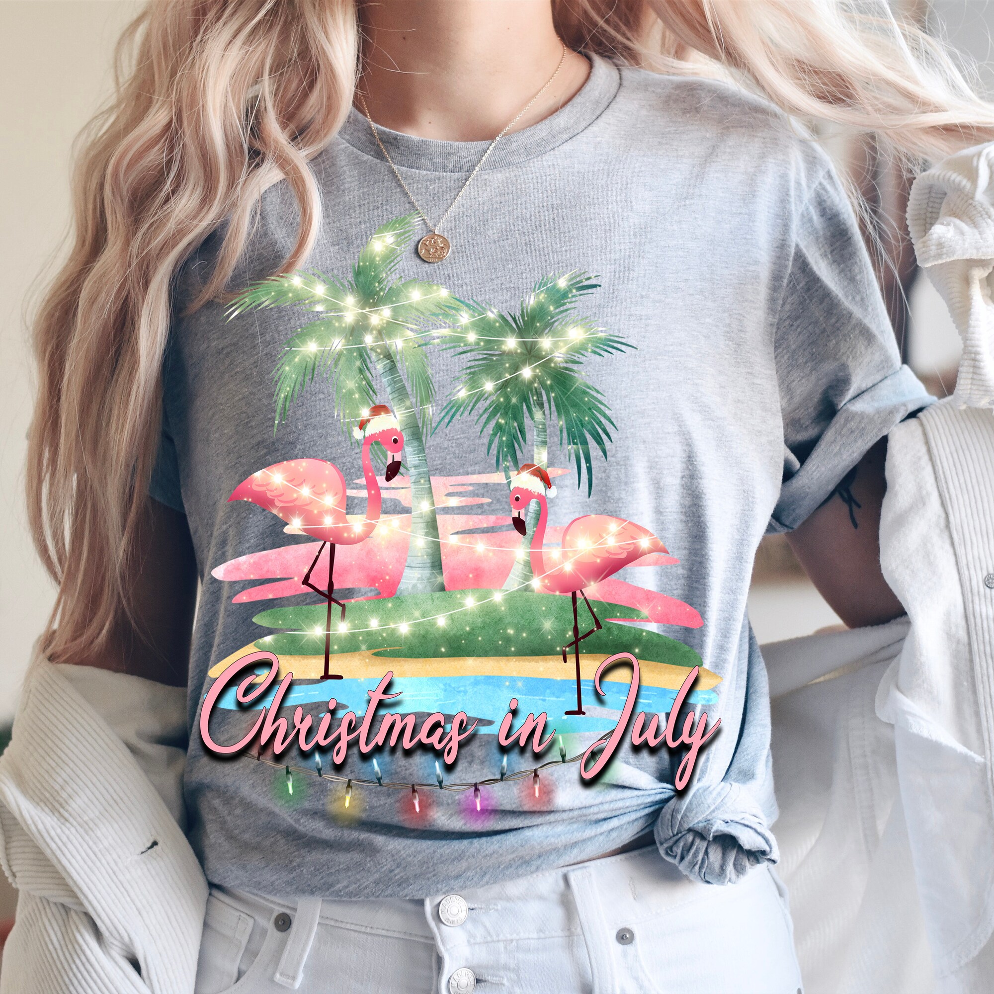 Summer Santa Tee: Christmas in July & Holiday Vacation Shirt image 3