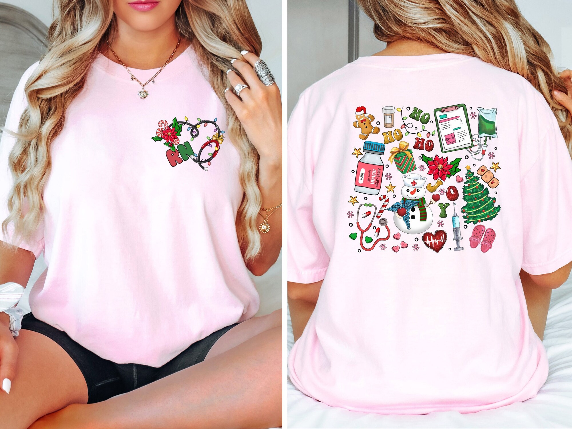 Nurse Christmas Shirt - Cute RN Holiday Gift image 0