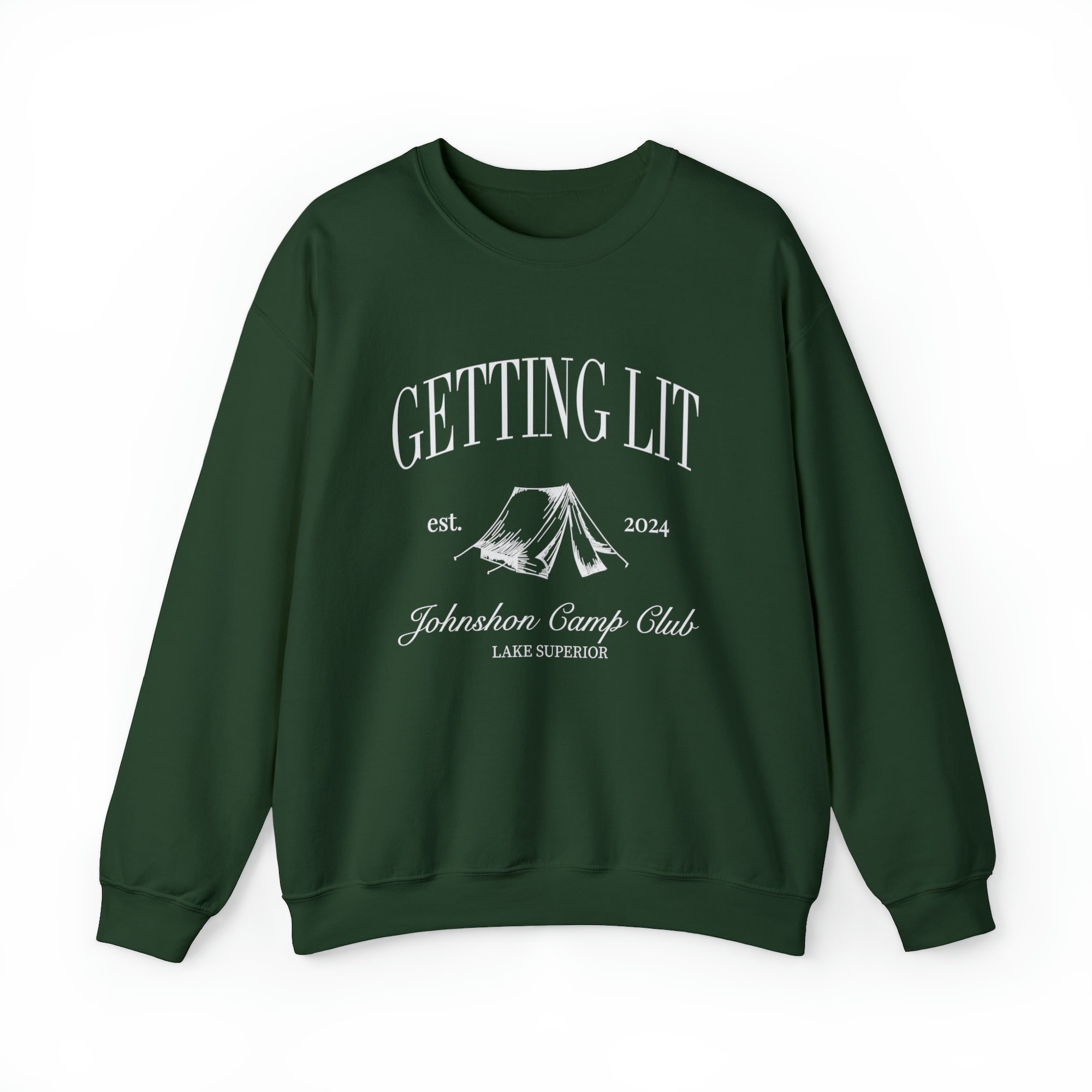 Camp Bachelorette Sweatshirt, Getting Hitched Getting Lit, Personalized Custom Name, Bridal Party Gift, Trendy Hiking Bach, Mountain Camping image 7