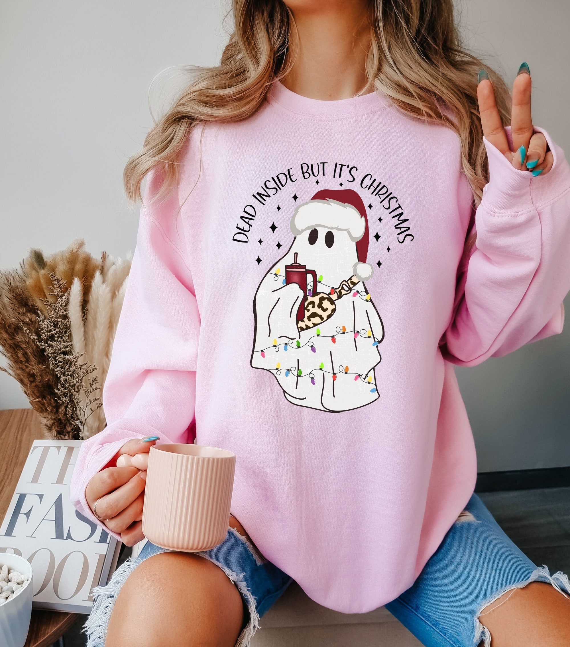 Dead Inside But It's Christmas Funny Christmas Shirt image 0