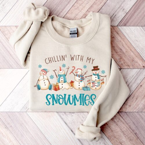 Chillin' With My Snowmies Christmas Sweatshirt image 0