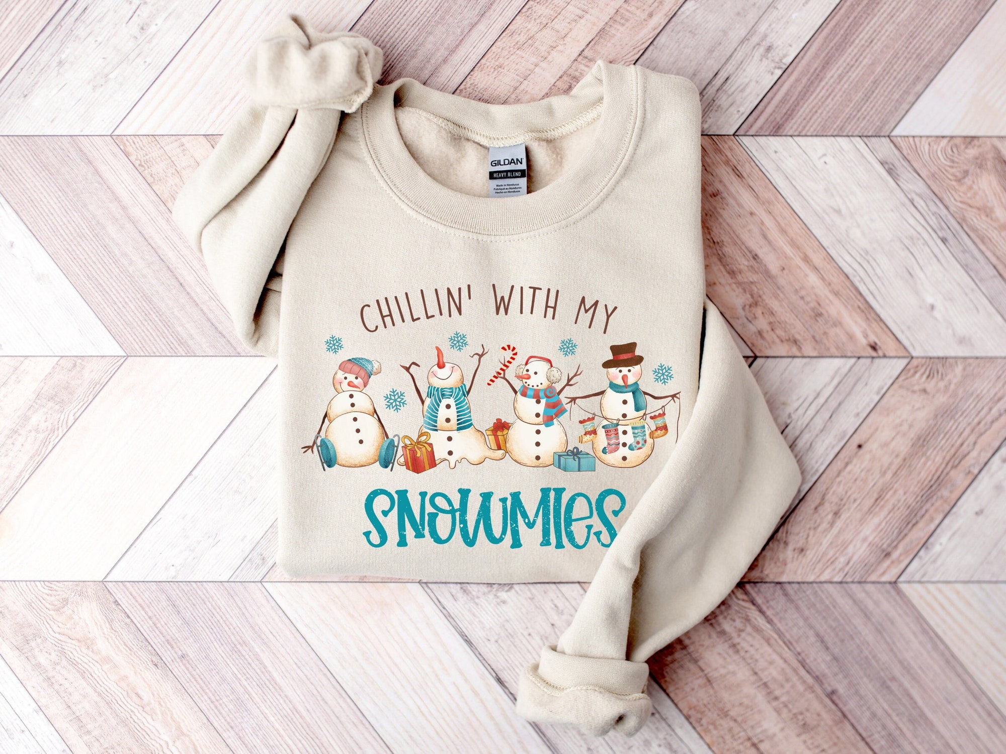 Chillin' With My Snowmies Christmas Sweatshirt image 0