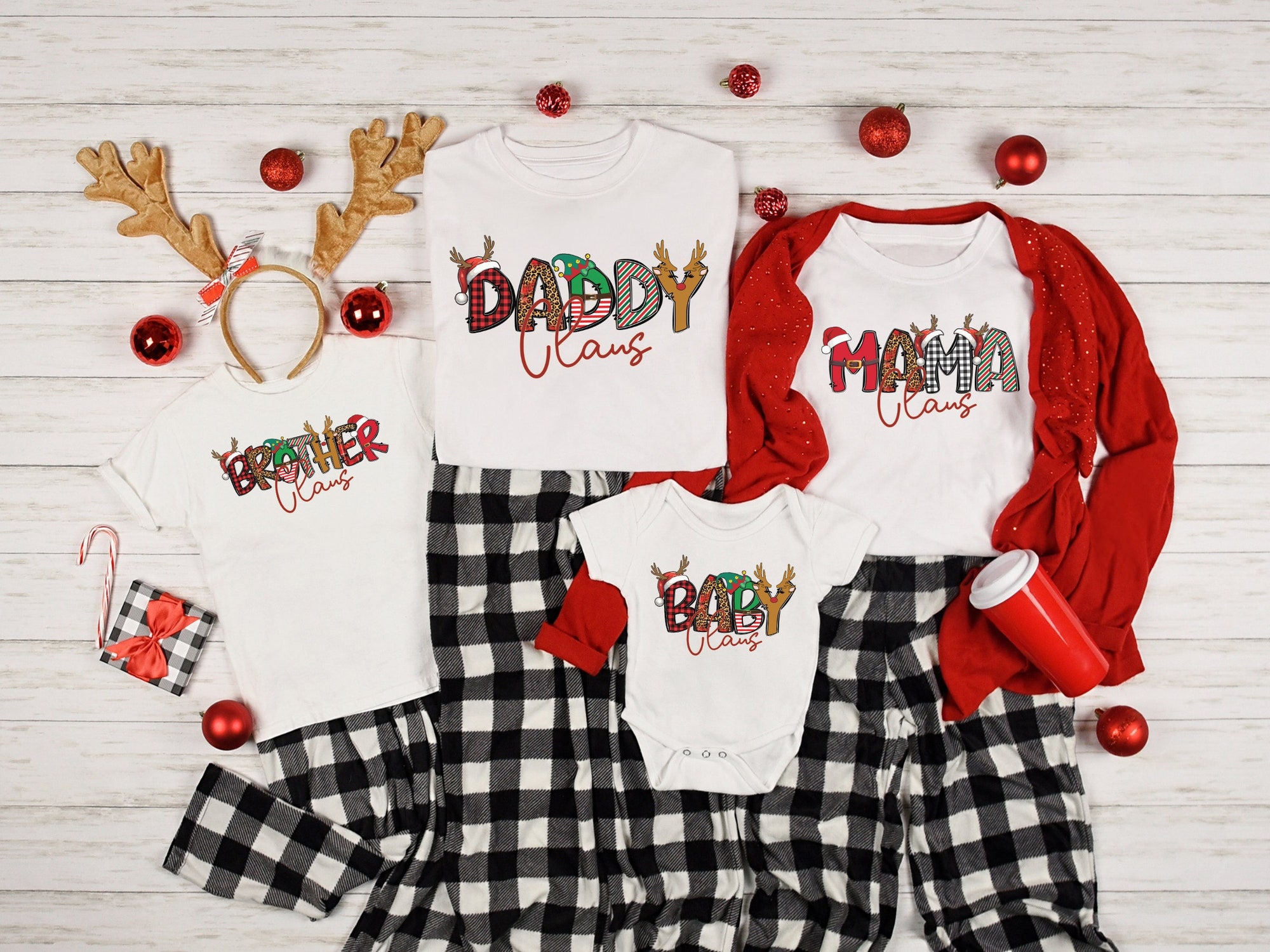 Claus Family Christmas Shirts - Making Memories Holiday Tees image 0
