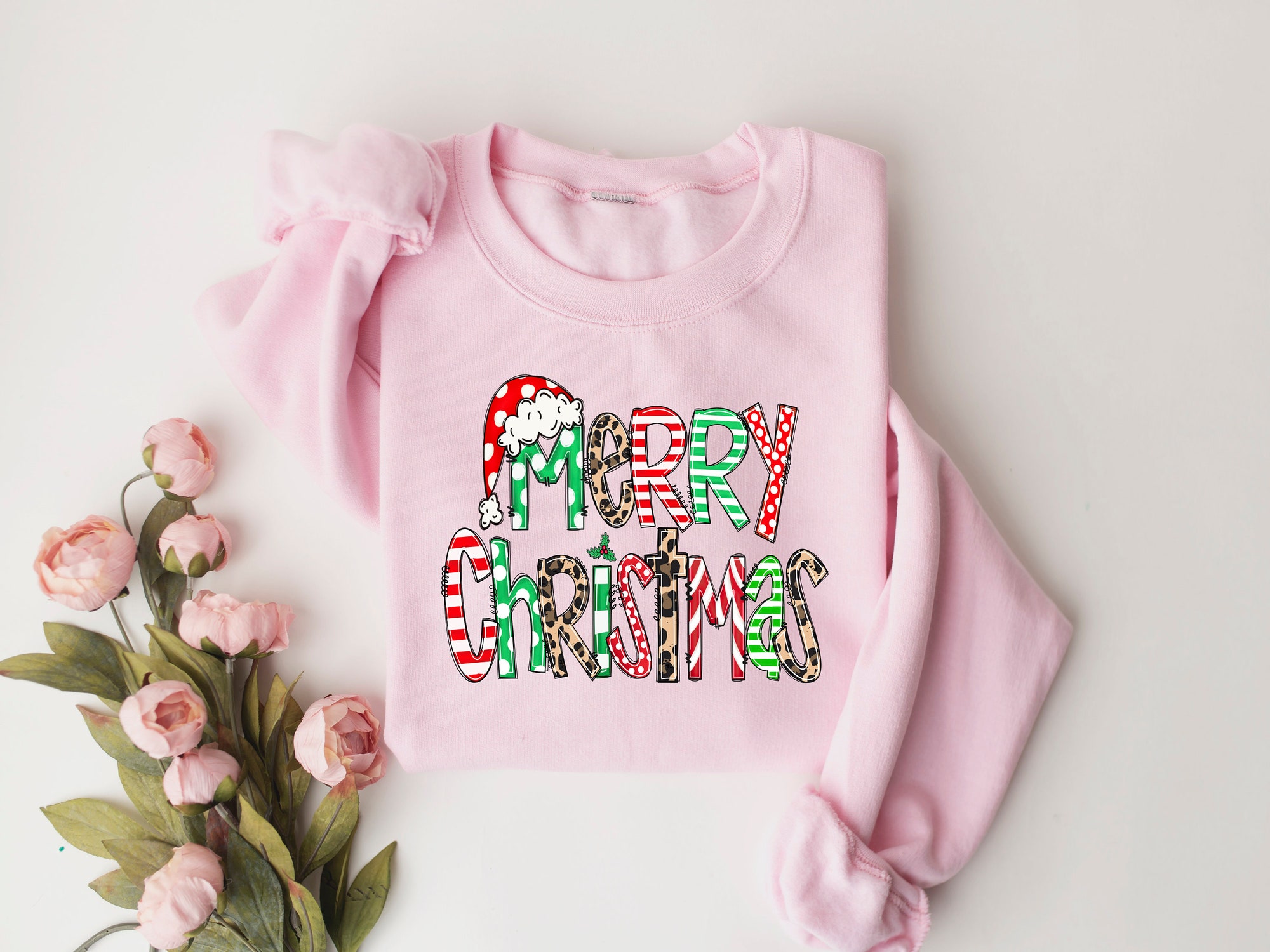 Merry Christmas Sweatshirt | Winter Holiday Hoodie image 2