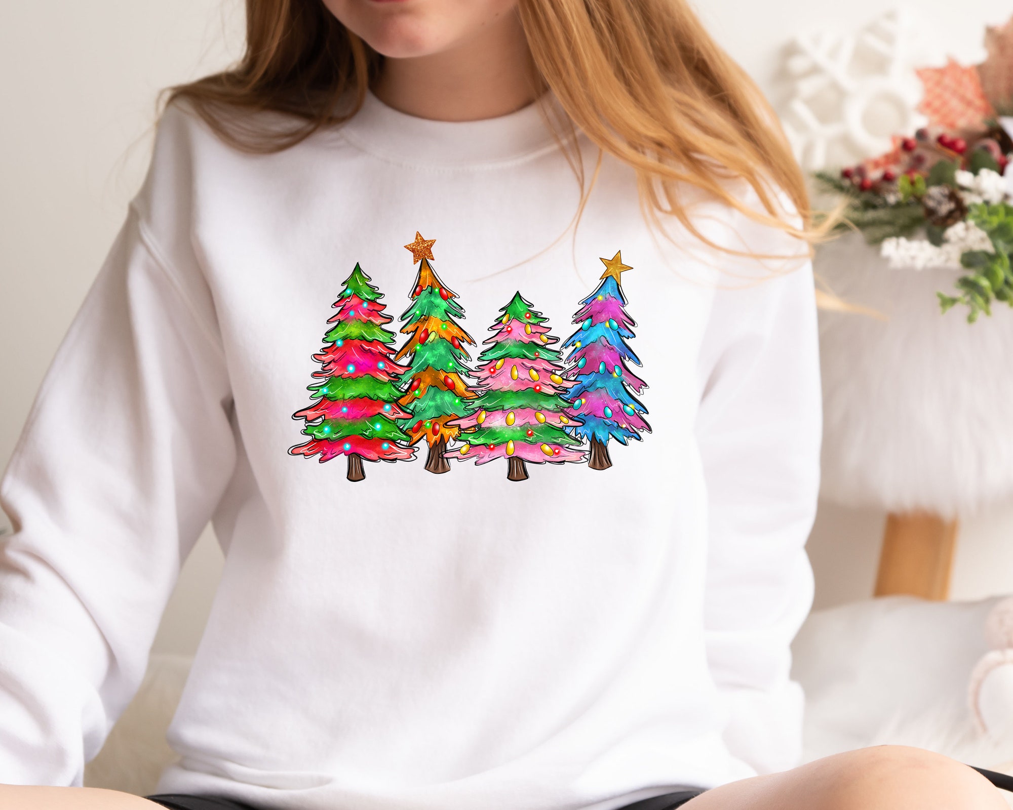 Christmas Tree Sweatshirt: Cake Sweater Tis The Season Shirt & Party Tee image 4