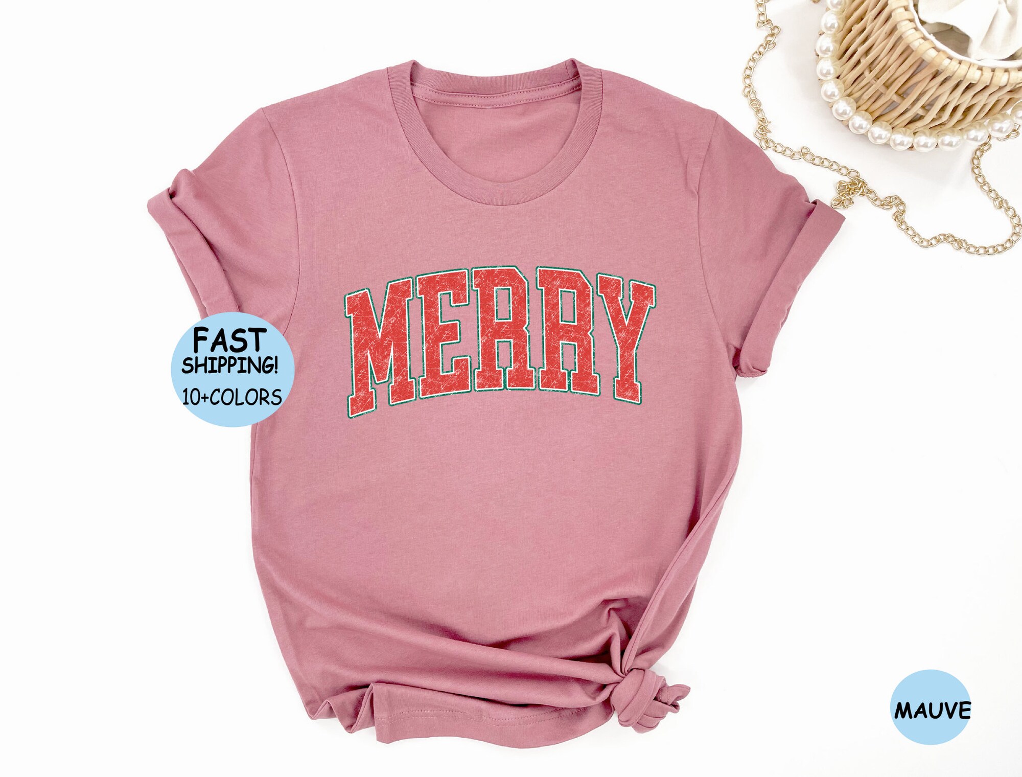 Retro Merry Sweater Christmas Hoodie Xmas Women Shirt image 3