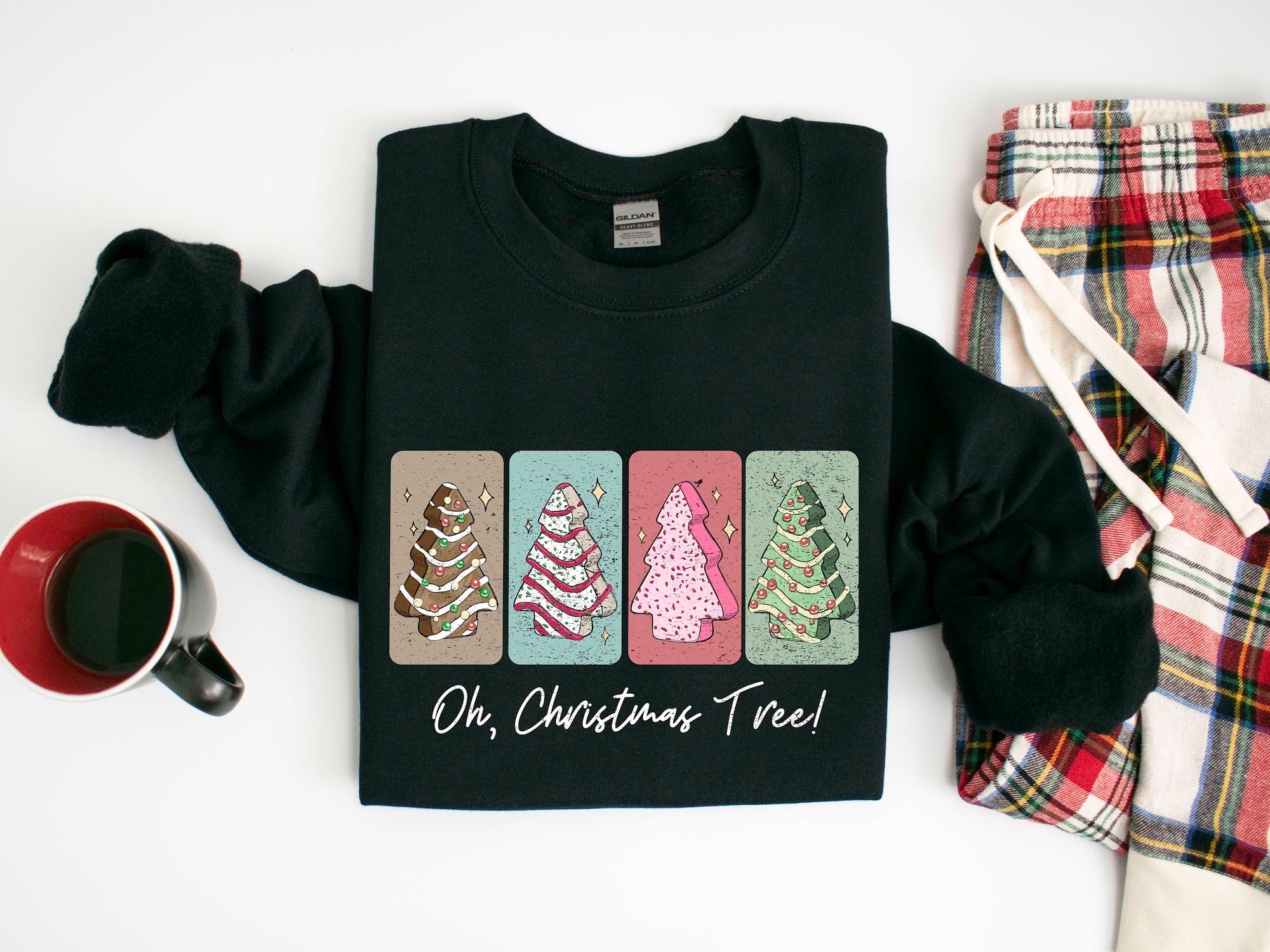 Oh Christmas Tree Sweatshirt | Cake Crewneck & Funny Xmas Tee image 1