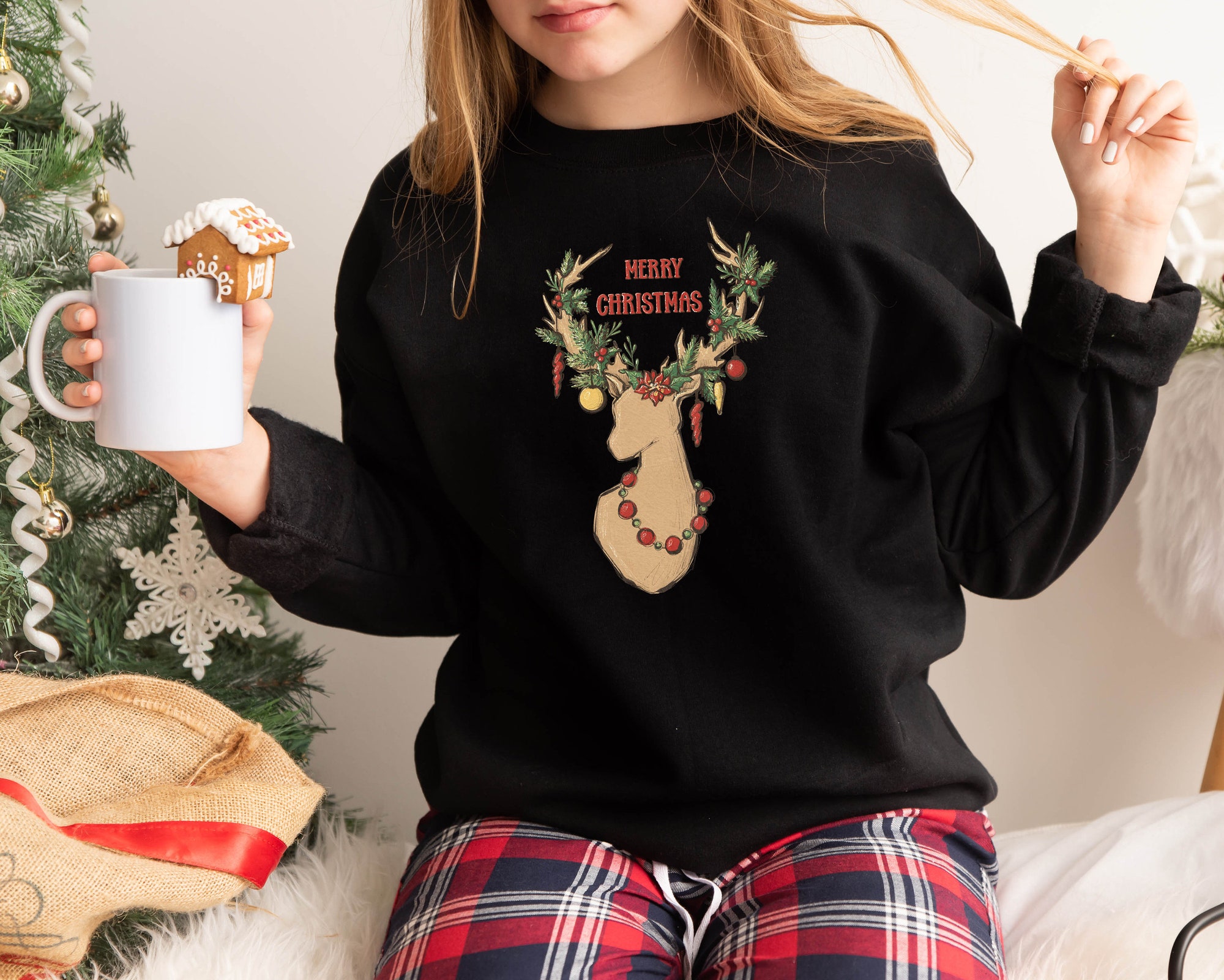 Dance Like Frosty Shine like Rudolph Shirt | Cute Christmas Sweatshirt image 3