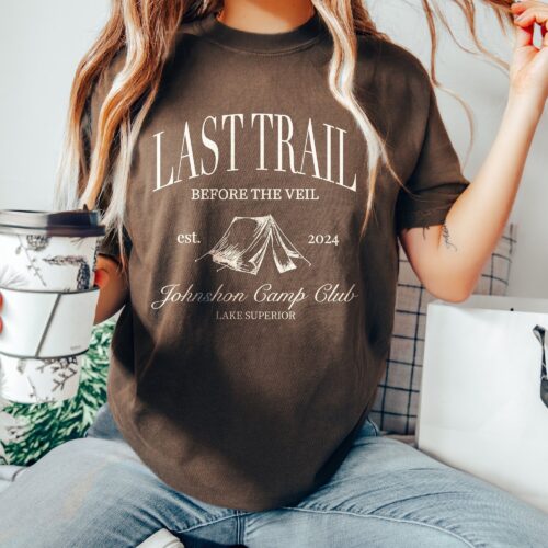 Custom Trail Before Veil Shirt - Trendy Camp Bachelorette Tee image 0