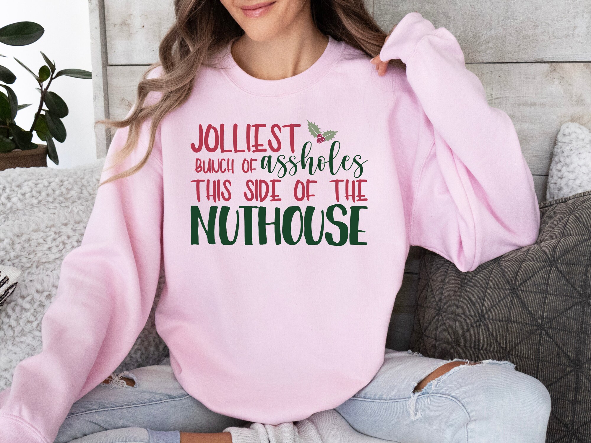 Jolliest Bunch of Assholes Sweatshirt - Funny Christmas Vacation Shirt image 6