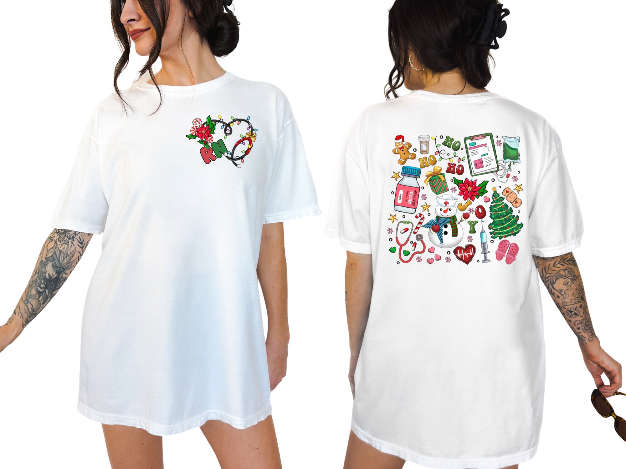 Nurse Christmas Shirt - Cute RN Holiday Gift image 3