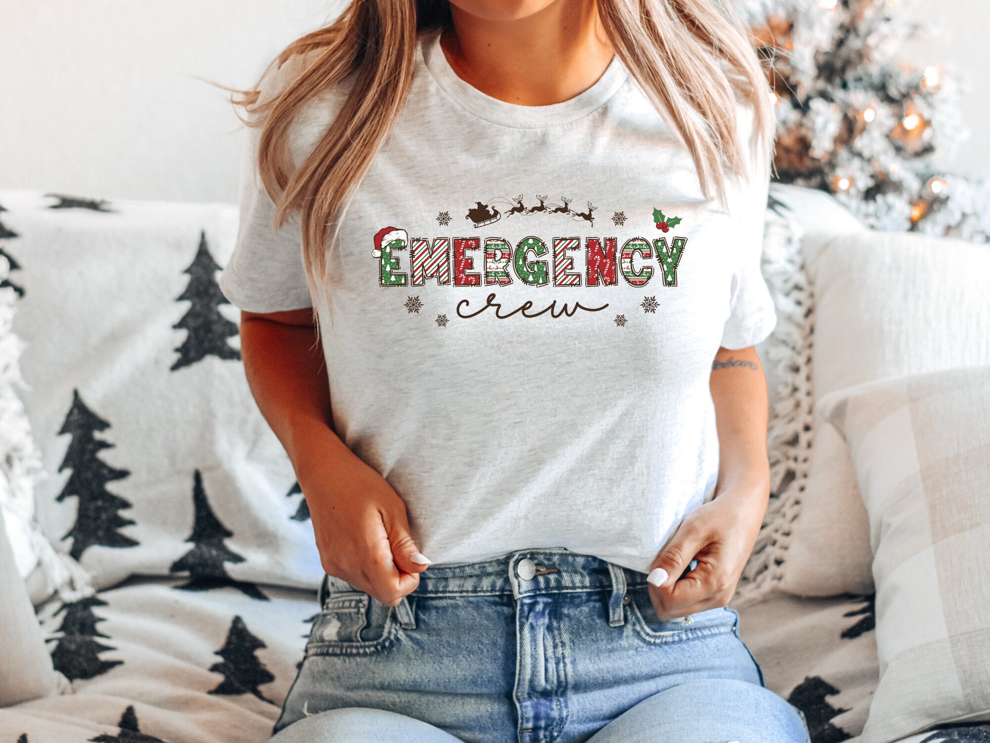 Christmas ER Nurse & Tech Shirts: Perfect Gift for Emergency Crew image 0