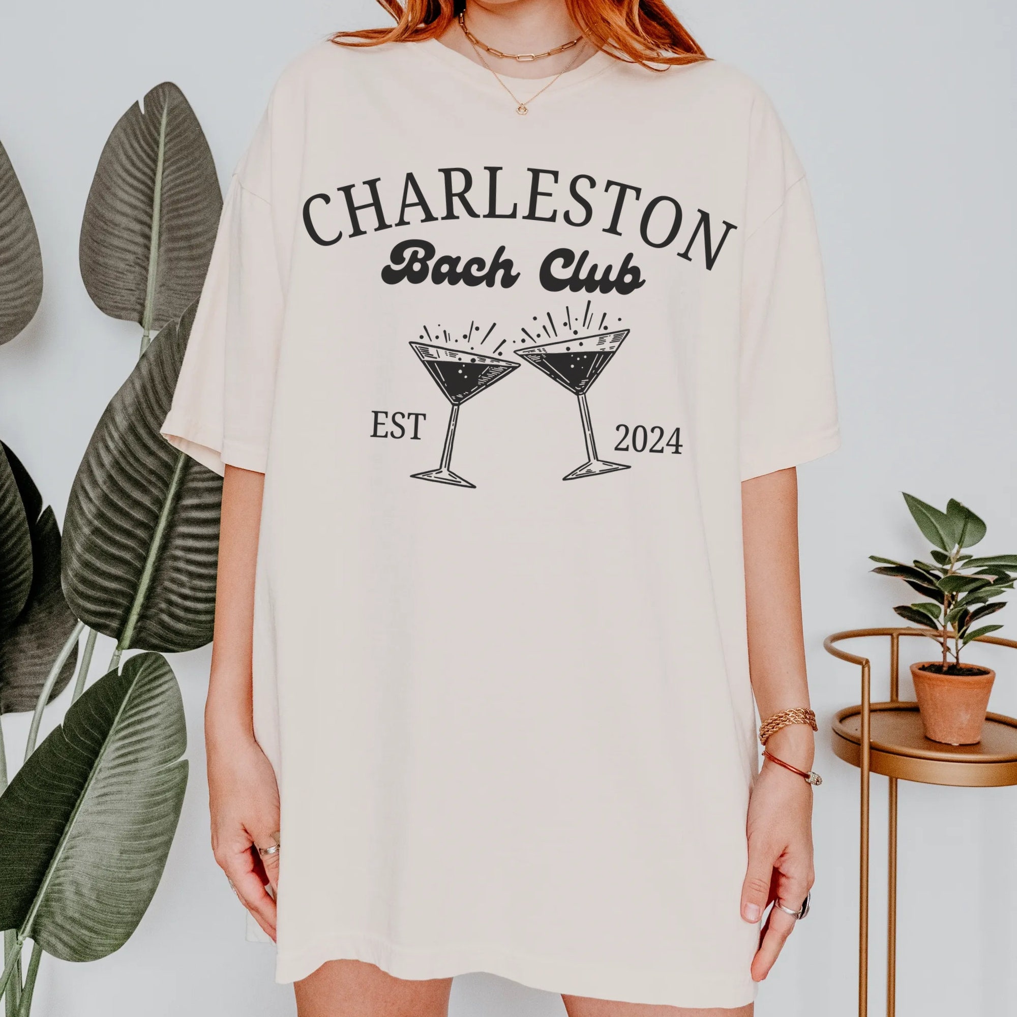 Custom City Bachelorette Shirt: Retro Bach Club image 5