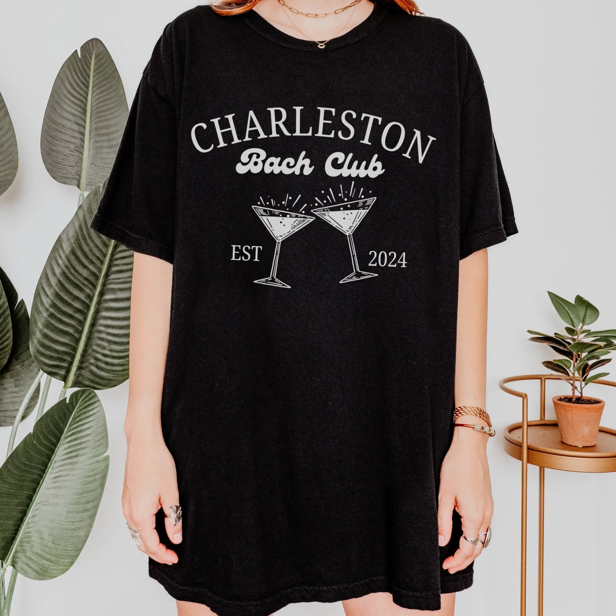 Custom City Bachelorette Shirt: Retro Bach Club image 6