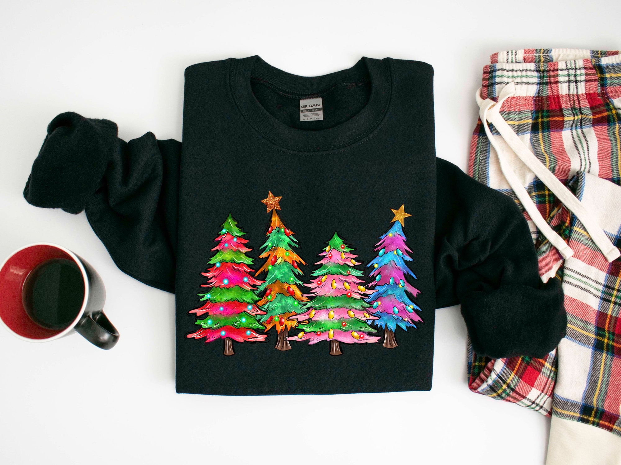 Christmas Tree Sweatshirt: Cake Sweater Tis The Season Shirt & Party Tee image 2