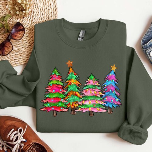 Christmas Tree Sweatshirt: Cake Sweater Tis The Season Shirt & Party Tee image 0