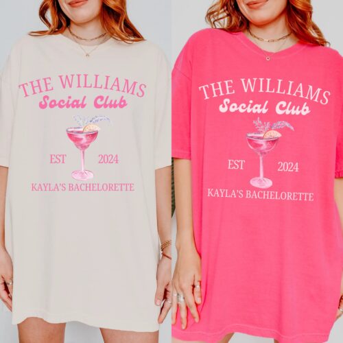 Custom Name Cocktail Bachelorette Shirt image 0