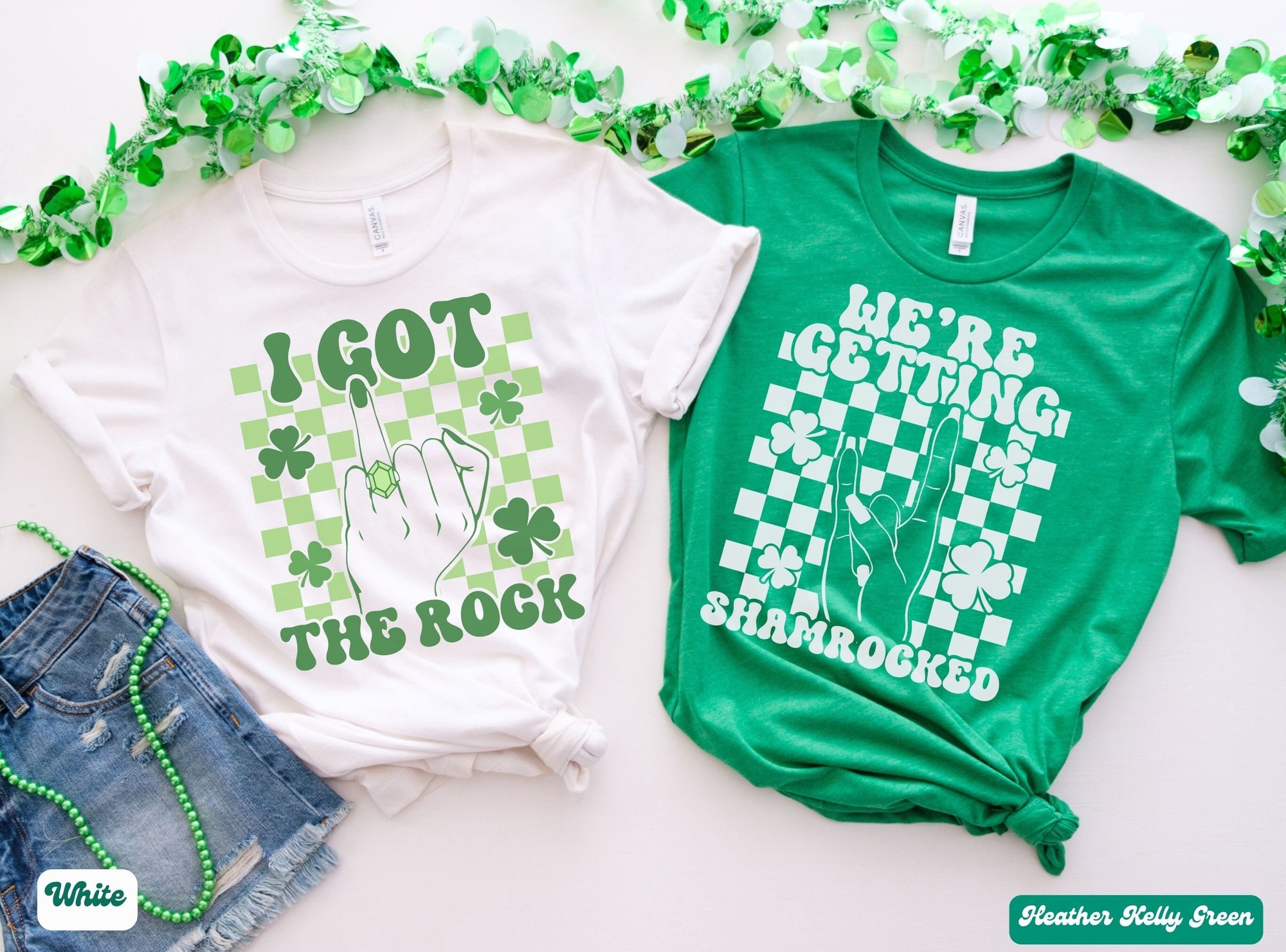 St. Patrick's Bachelorette Tees - Shamrocked Irish Bride Shirts image 1