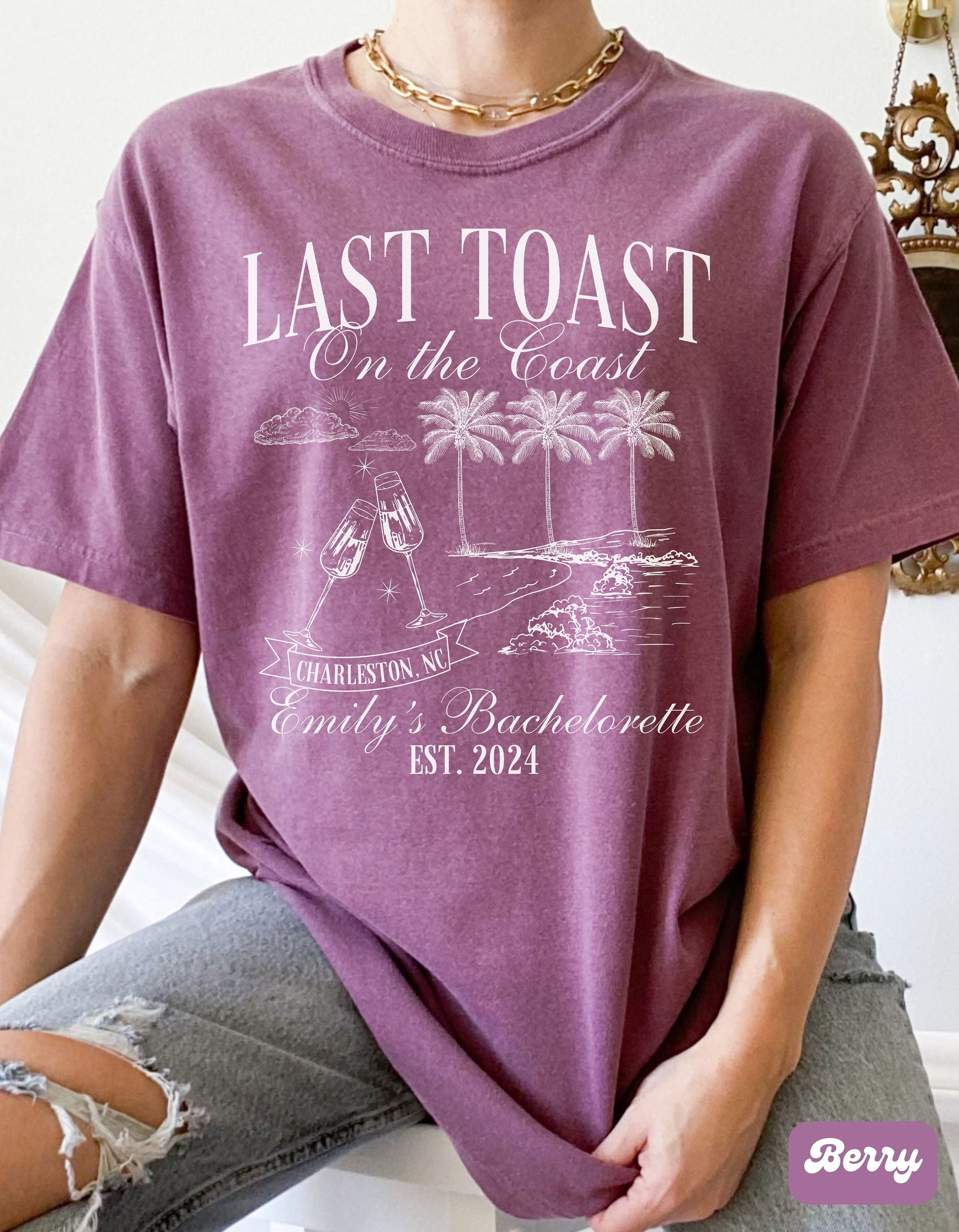 Beach Bachelorette Party Shirts - Last Coast Toast image 6