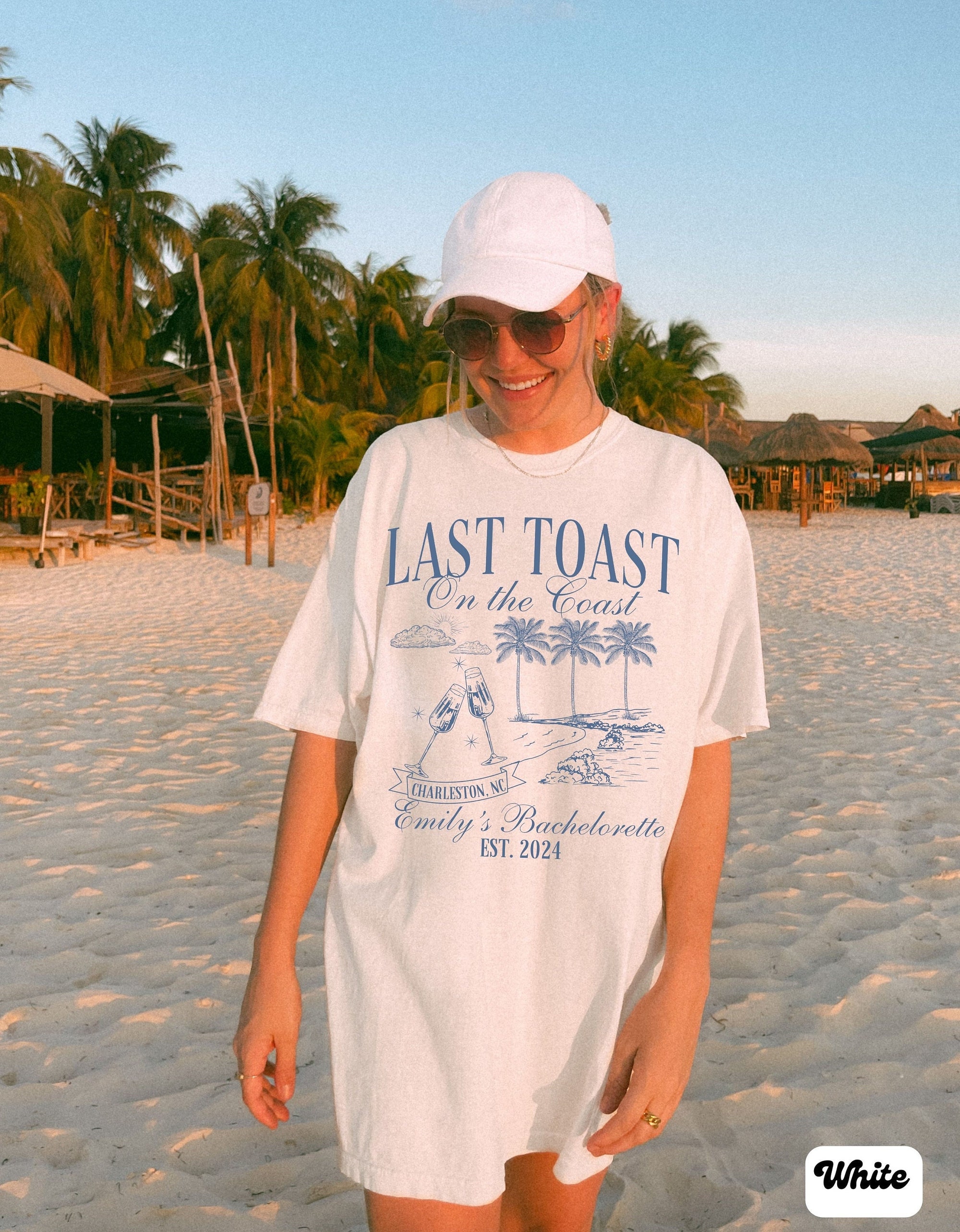Beach Bachelorette Party Shirts - Last Coast Toast image 0