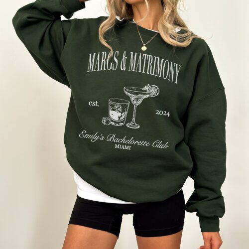 Cocktail Bachelorette Sweatshirt - Custom The Bach Club Tee image 0