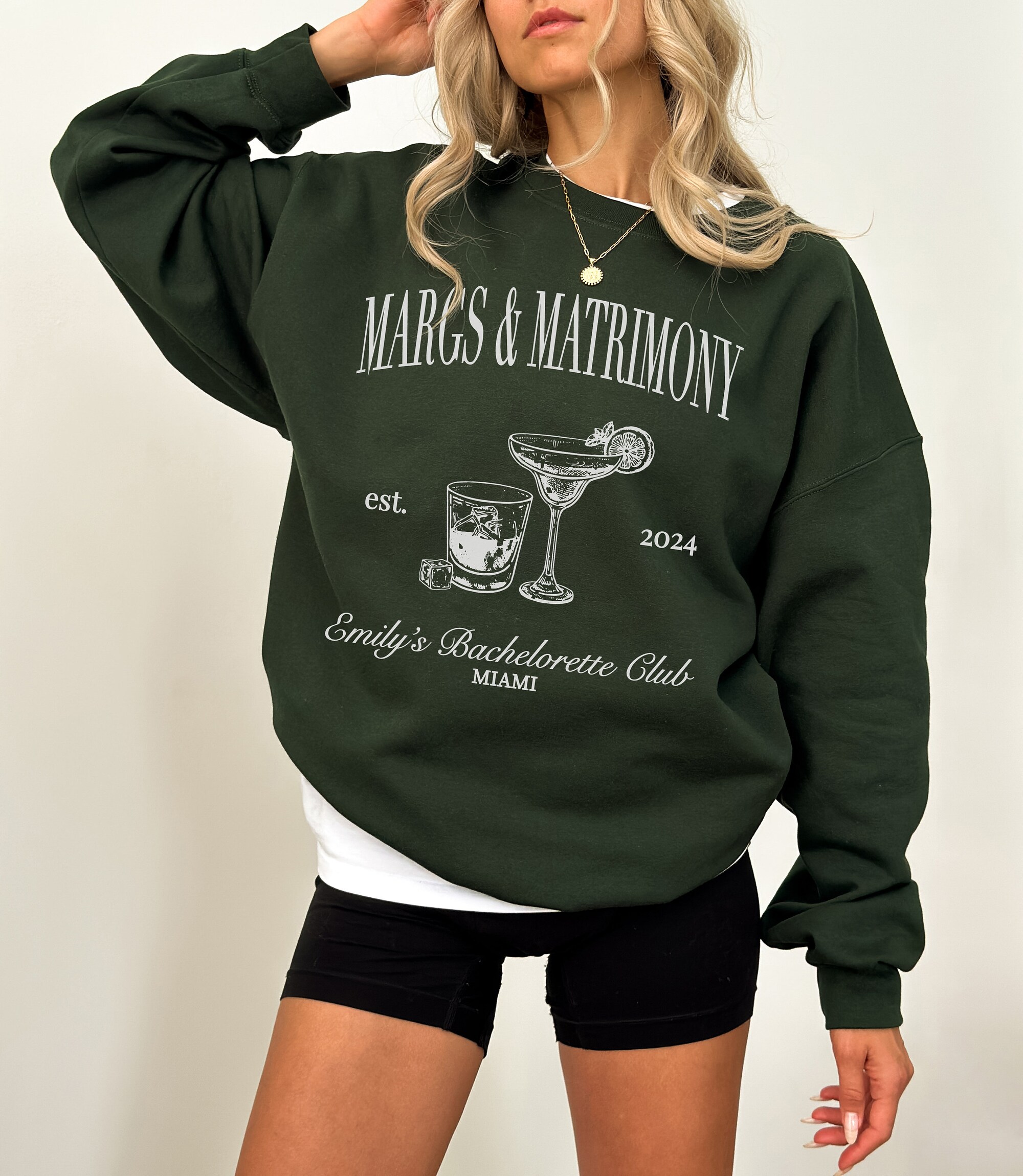 Cocktail Bachelorette Sweatshirt - Custom The Bach Club Tee image 0