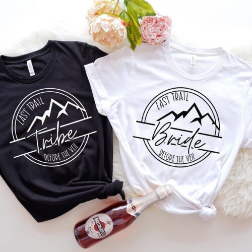 Outdoor Bachelorette: Hiking Bride & Tribe Shirts Wedding Gift image 0