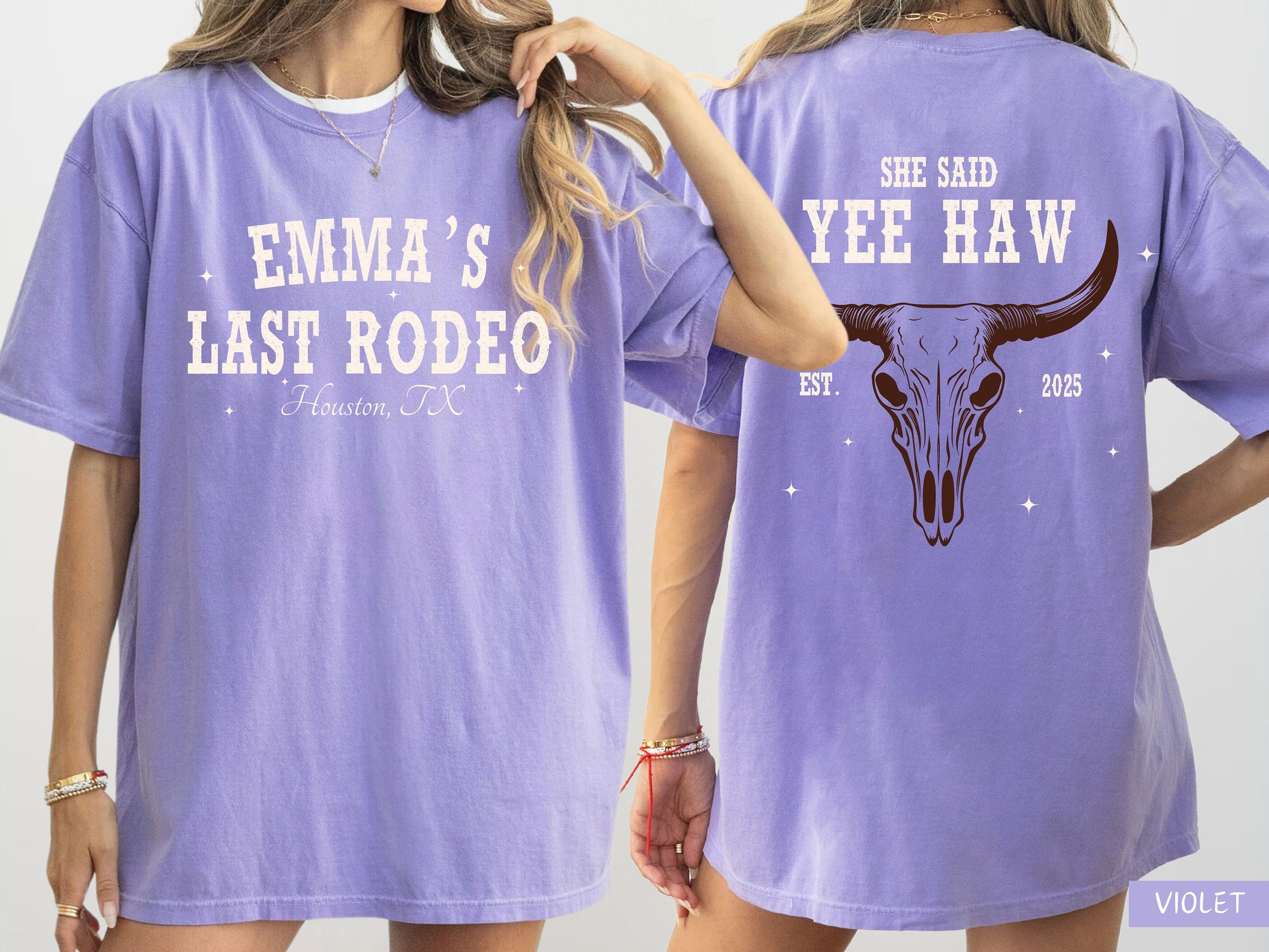 Houston Last Rodeo: Personalized Country Bachelorette Tees image 7