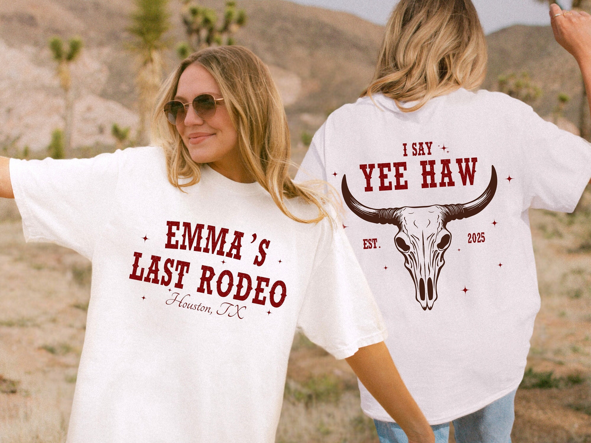 Houston Last Rodeo: Personalized Country Bachelorette Tees image 1