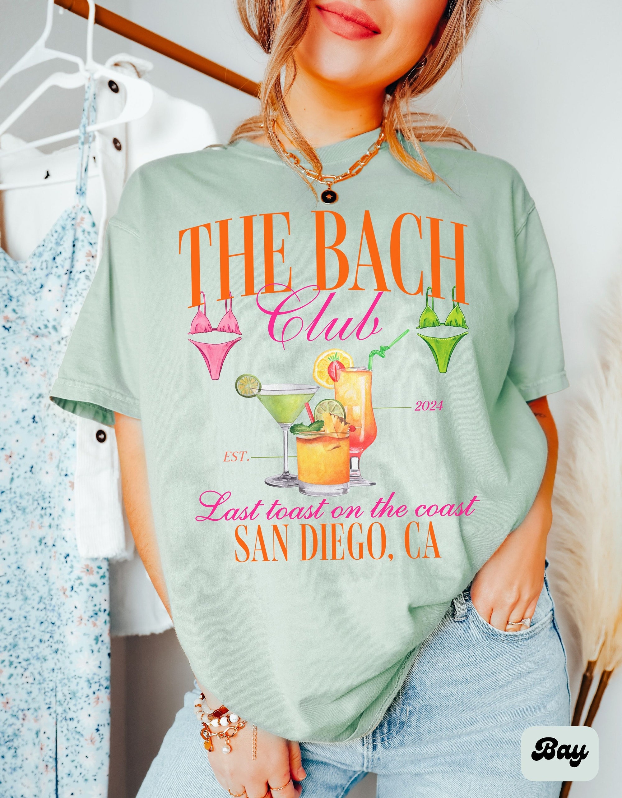 Custom Beach Bachelorette Party Shirts - Last Toast Tees image 1