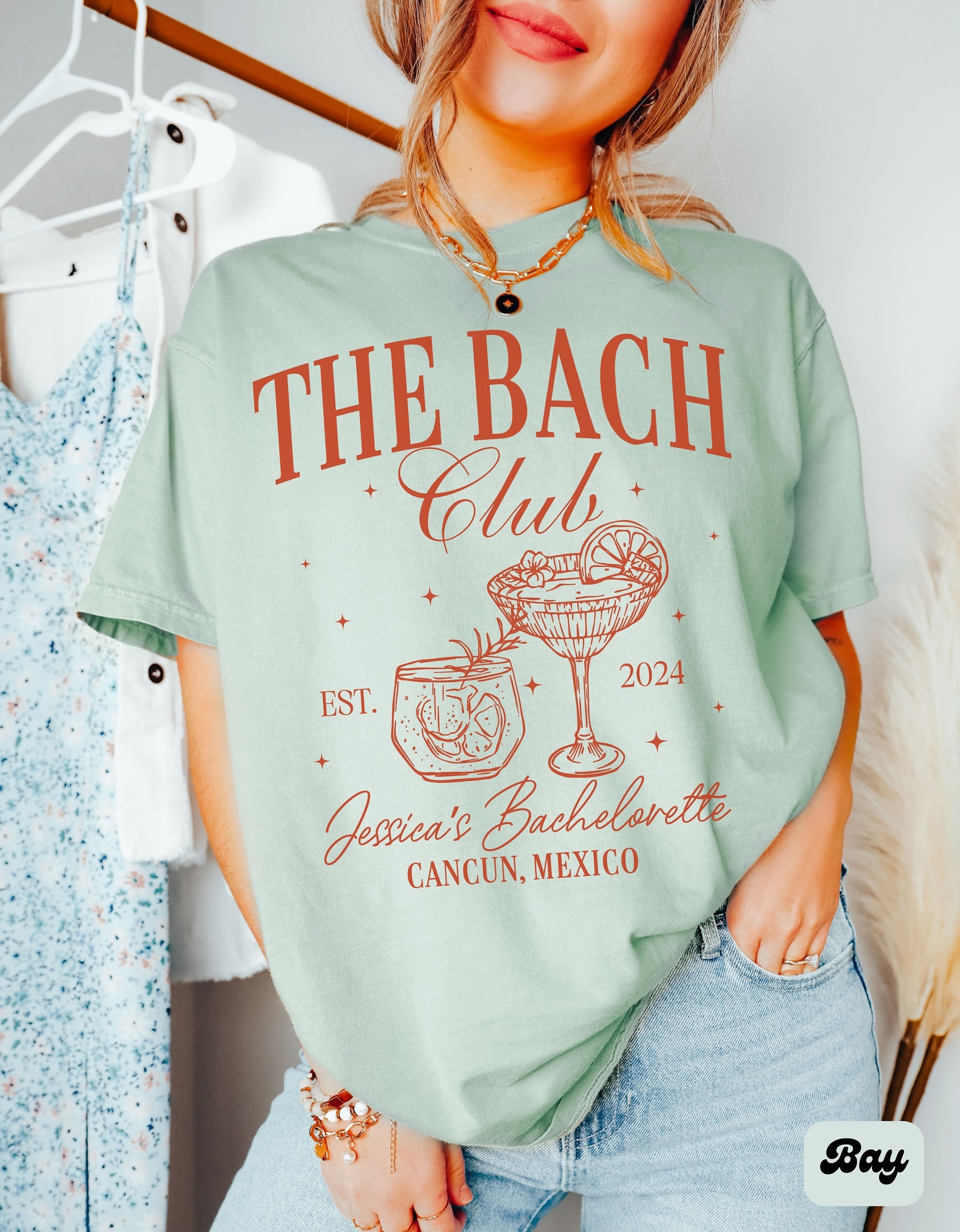 The Bach Club - Custom Beach Bachelorette & Bride Shirts image 1