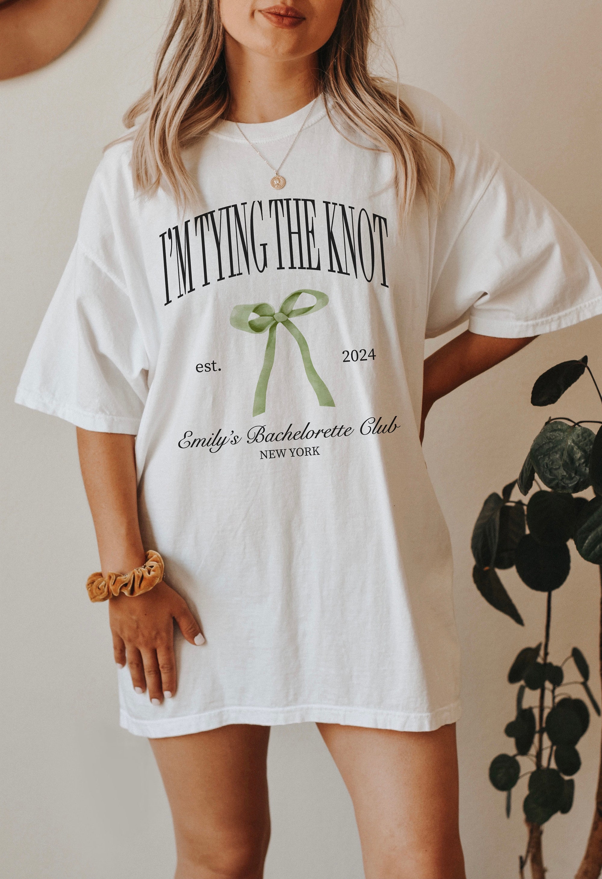 Coquette Bachelorette Party Club Tee - Cute Bridal Party Knot Shirt image 0