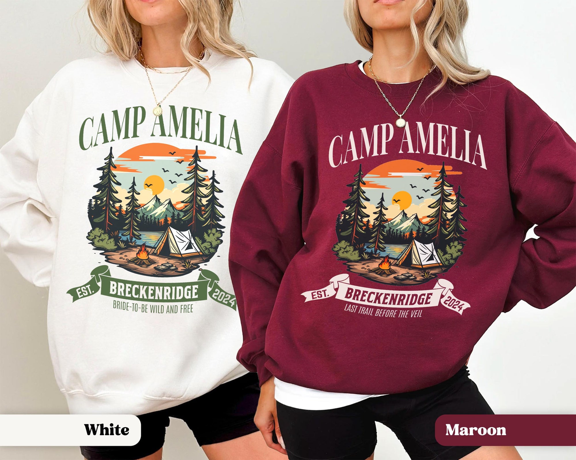 Camp Bachelorette Sweatshirts: Custom Mountain & Hiking Gear image 1