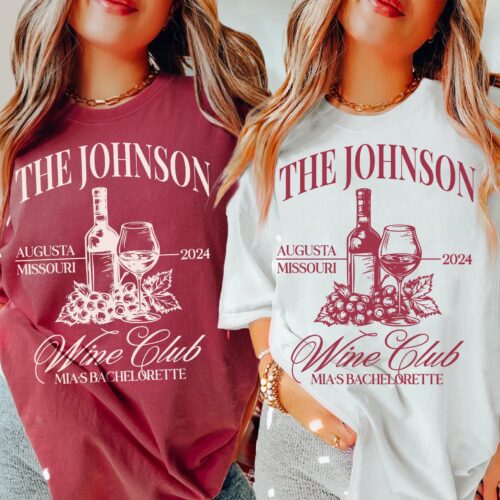 Winery Bachelorette: Custom Shirts for Wine-Themed Parties image 0