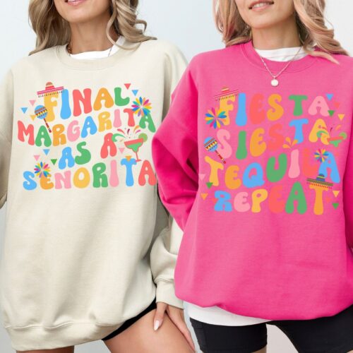 Final Fiesta Bachelorette Sweatshirts - Funny Mexico Bridal Tees image 0